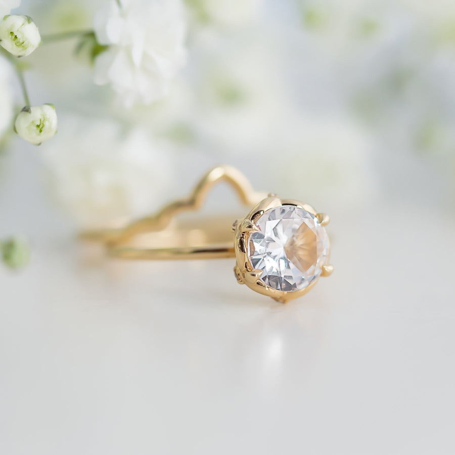 Rose Lace Ring - White Sapphire - Rings - Raelyn Rose Jewellery