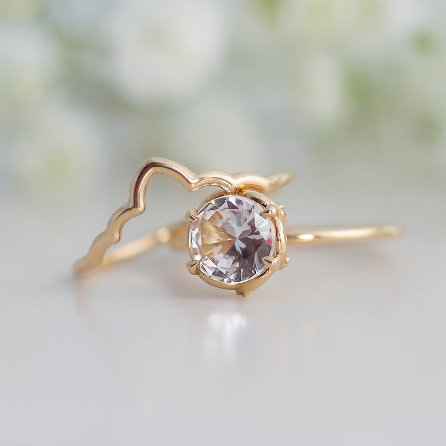 Rose Lace Ring - White Sapphire - Rings - Raelyn Rose Jewellery