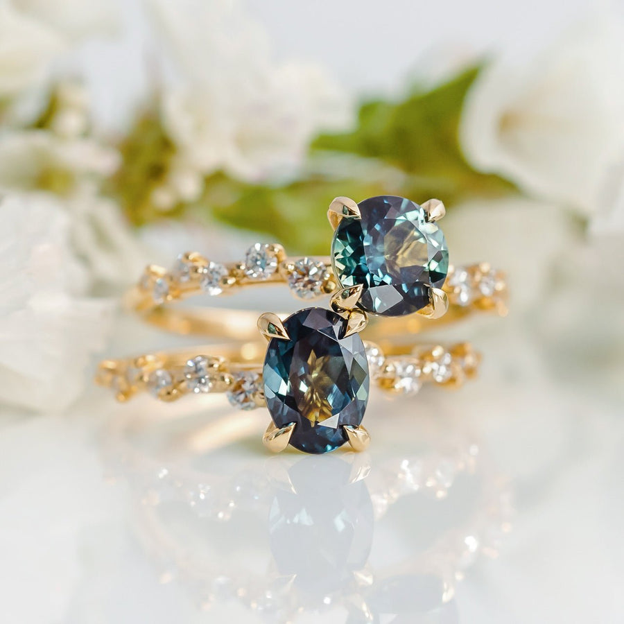 Sage Ring - 1.03ct Round Sapphire - Rings - Raelyn Rose Jewellery