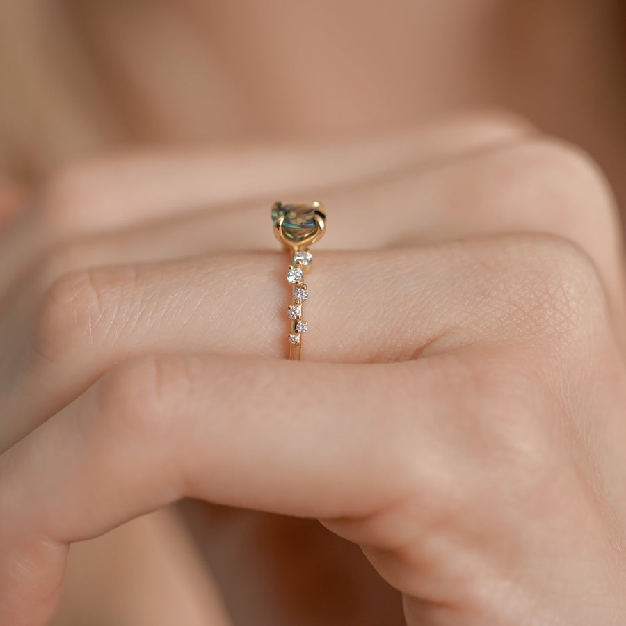 Sage Ring - 1.03ct Round Sapphire - Rings - Raelyn Rose Jewellery