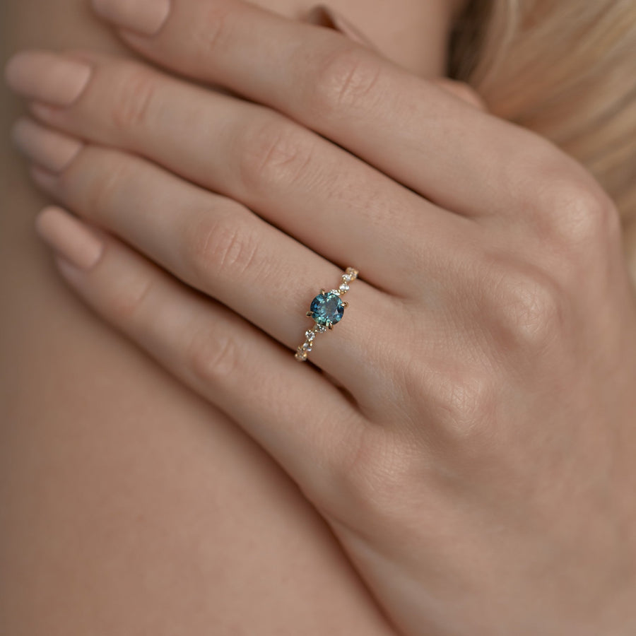 Sage Ring - 1.03ct Round Sapphire - Rings - Raelyn Rose Jewellery