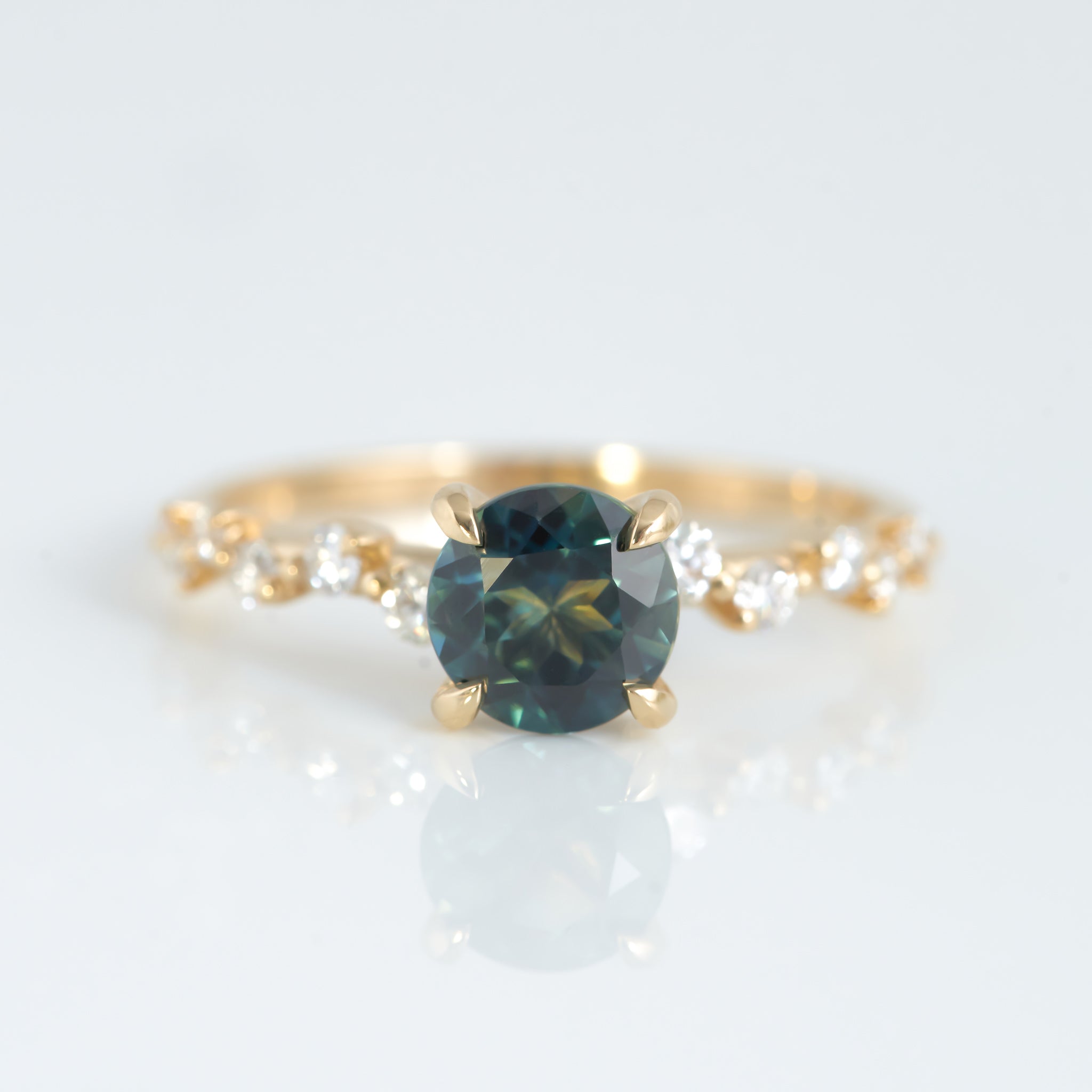 Sage Ring - 1.03ct Round Sapphire - Rings - Raelyn Rose Jewellery