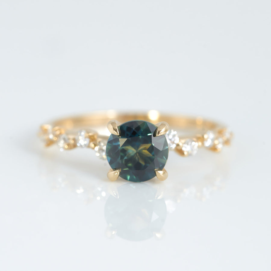 Sage Ring - 1.03ct Round Sapphire - Rings - Raelyn Rose Jewellery