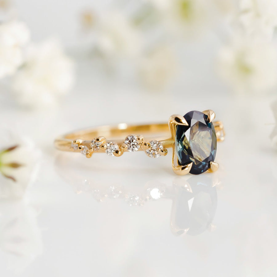 Sage Ring - 1ct Oval Sapphire - Rings - Raelyn Rose Jewellery