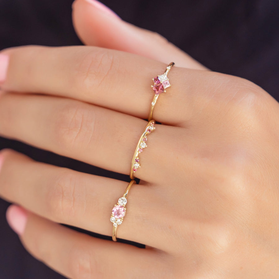 Tiara Ring - Pink Sapphire - Rings - Raelyn Rose Jewellery