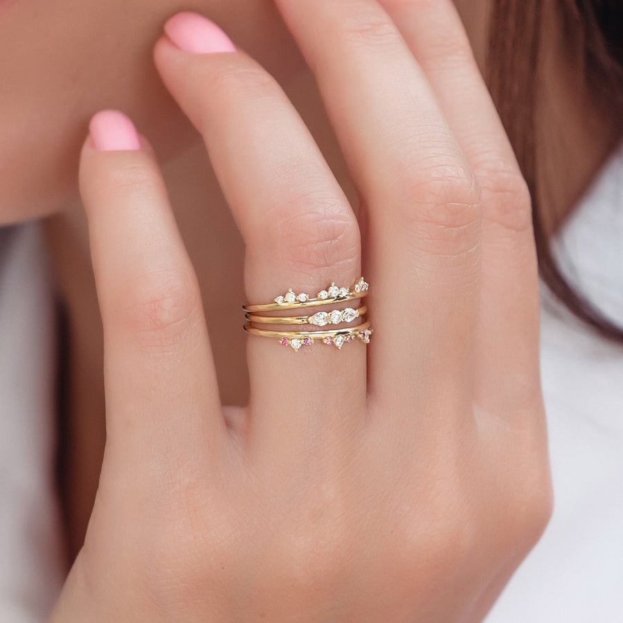 Tiara Ring - Pink Sapphire - Rings - Raelyn Rose Jewellery