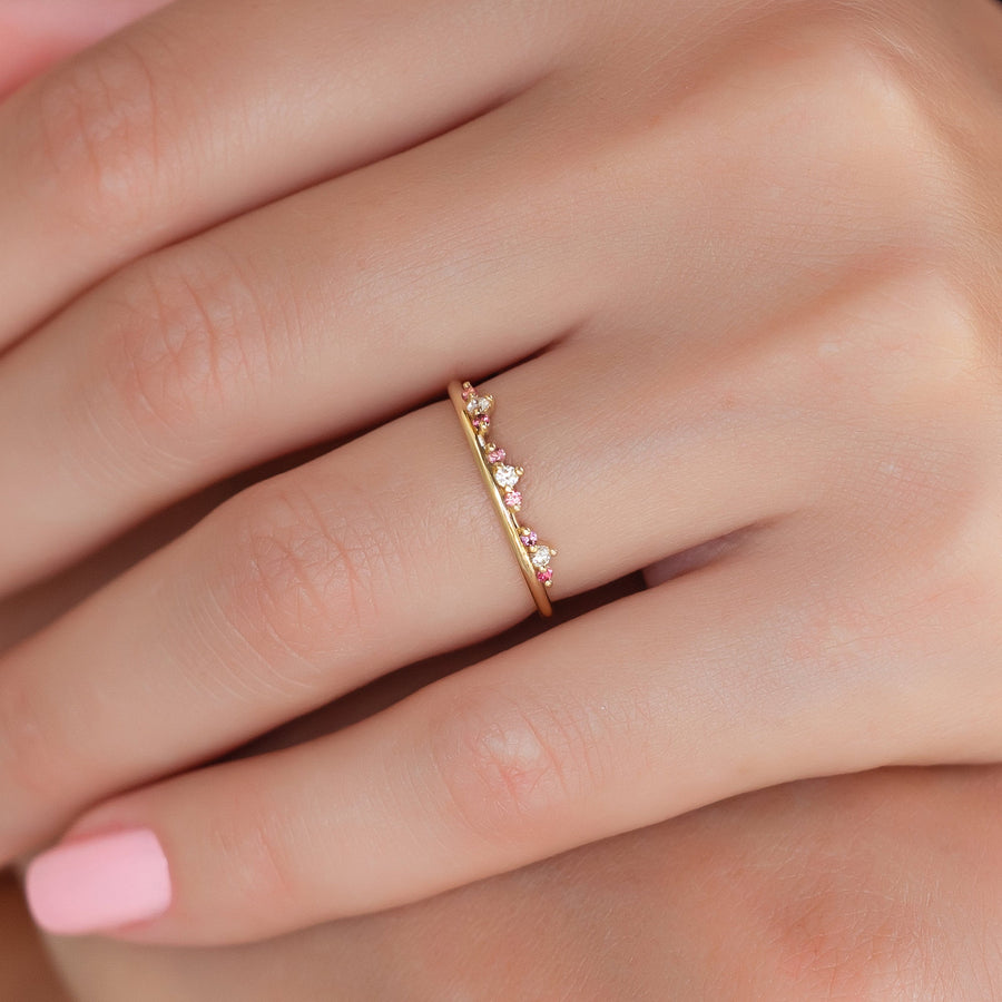 Tiara Ring - Pink Sapphire - Rings - Raelyn Rose Jewellery