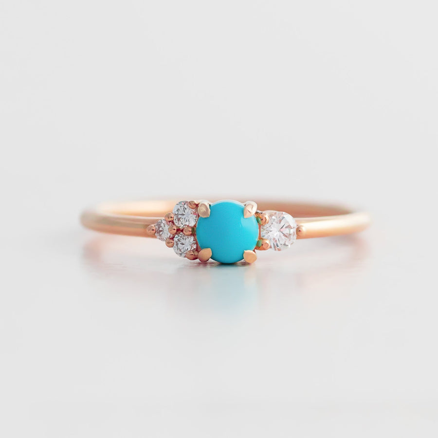 Turquoise Cluster Ring - Rings - Raelyn Rose Jewellery