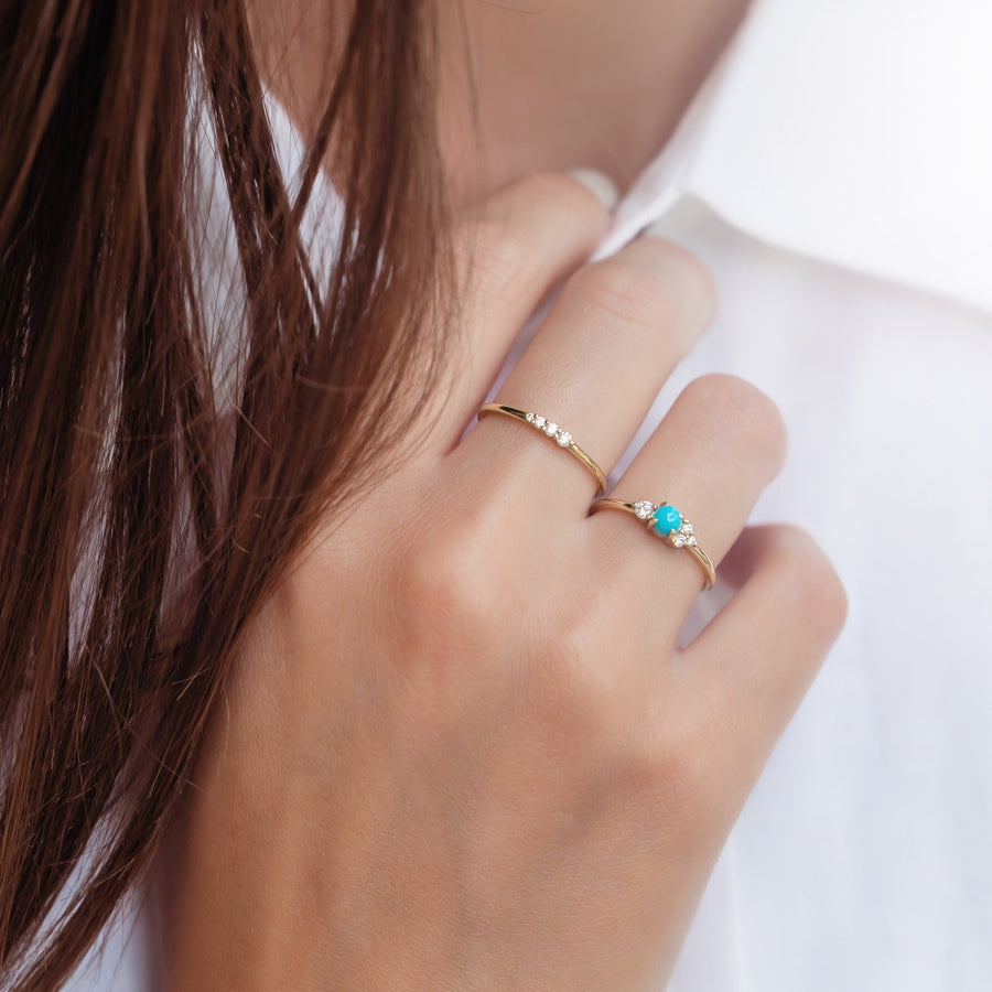 Turquoise Cluster Ring - Rings - Raelyn Rose Jewellery