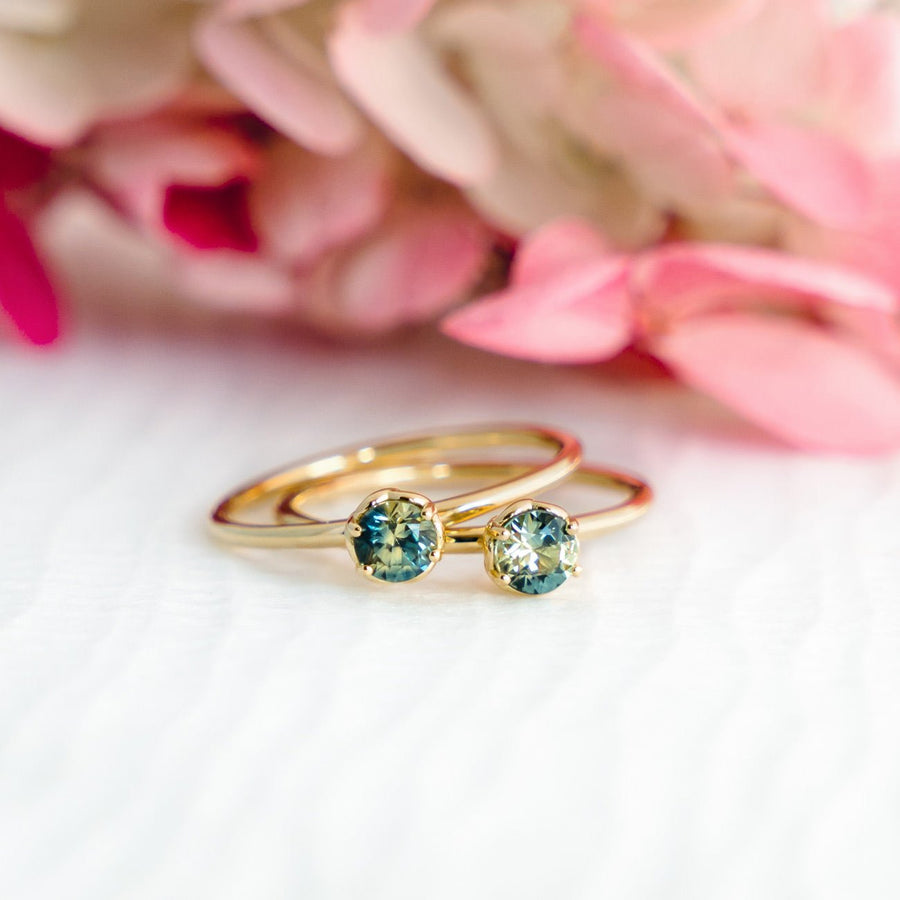 Rose Lace Ring - 0.32 Australian Parti Sapphire - Rings - Raelyn Rose Jewellery