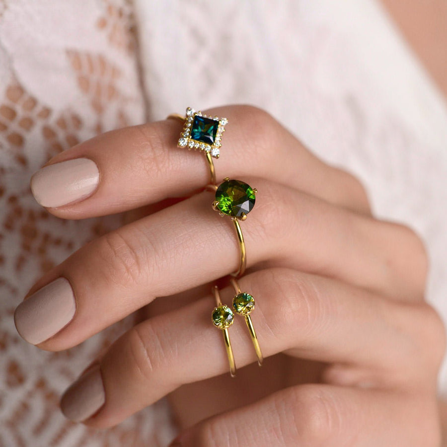 Rose Lace Ring - 0.32 Australian Parti Sapphire - Rings - Raelyn Rose Jewellery
