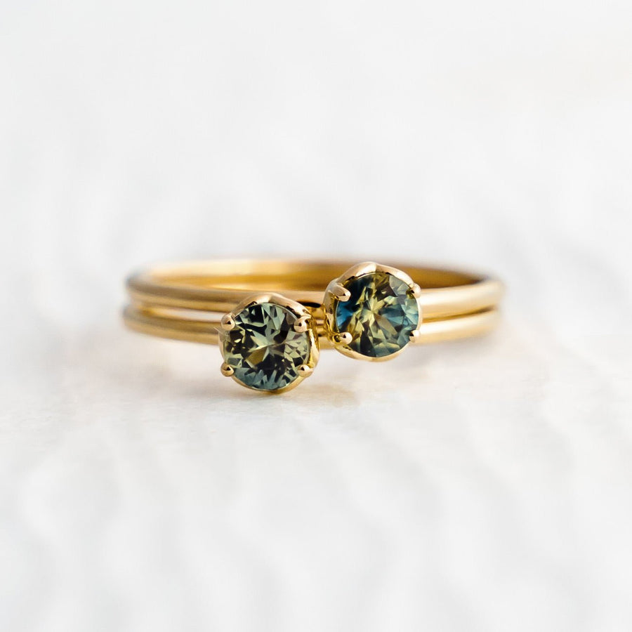 Rose Lace Ring - 0.32 Australian Parti Sapphire - Rings - Raelyn Rose Jewellery