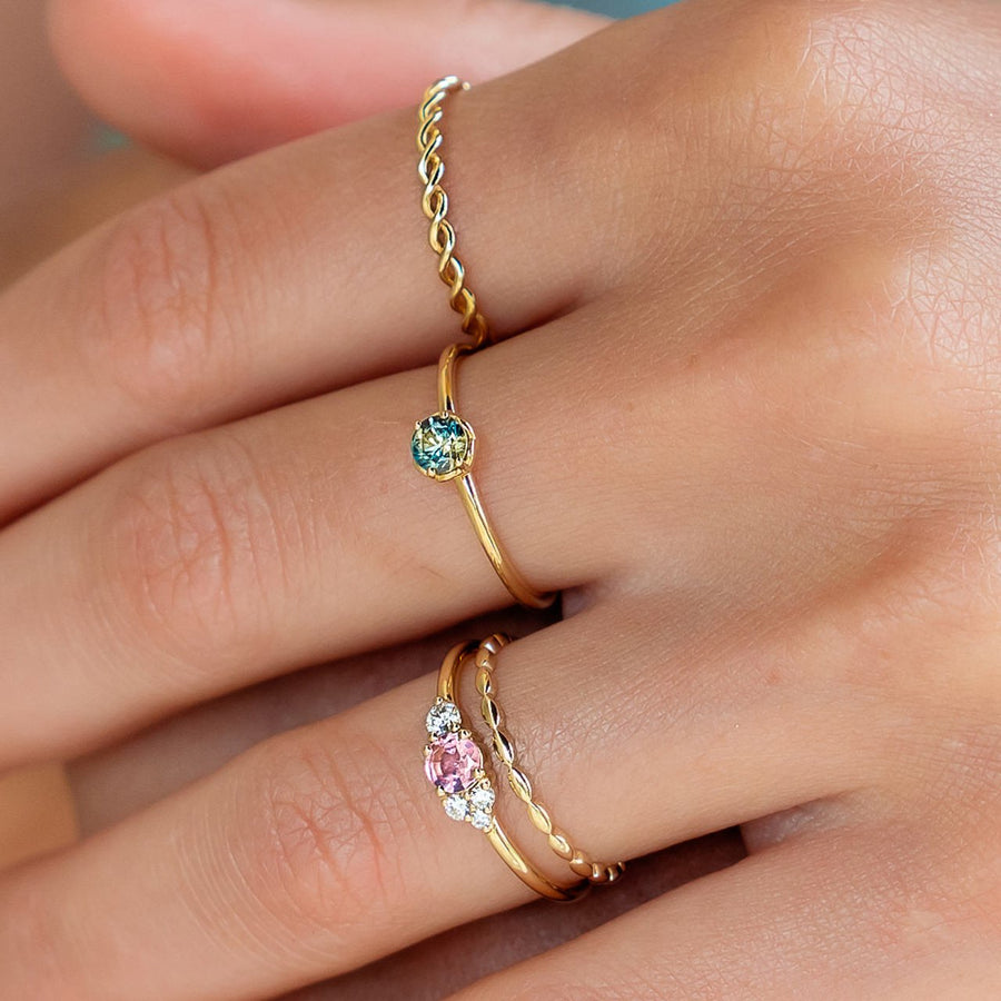 Rose Lace Ring - 0.32 Australian Parti Sapphire - Rings - Raelyn Rose Jewellery