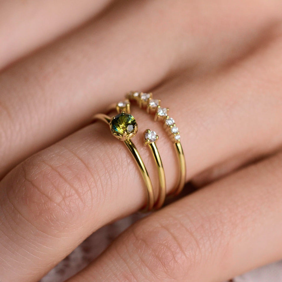 Rose Lace Ring - 0.32 Australian Parti Sapphire - Rings - Raelyn Rose Jewellery